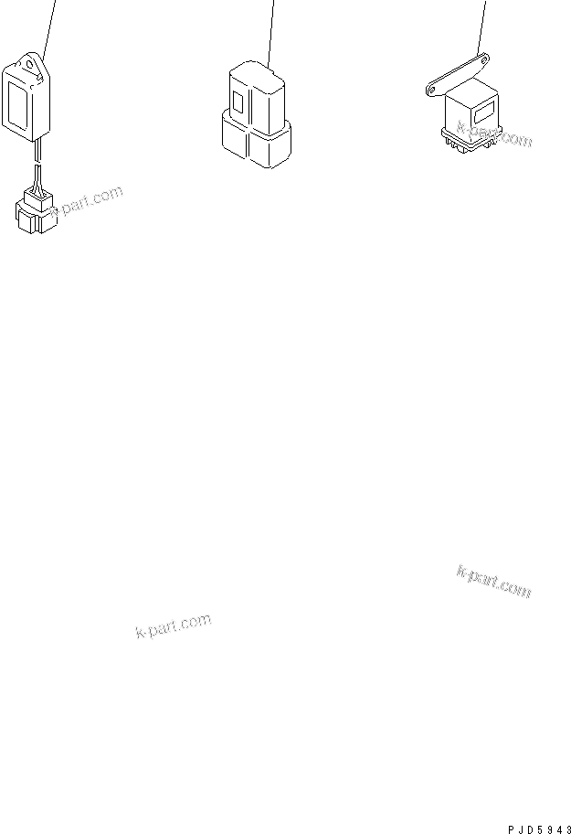 Komatsu parts book diagram for 3D82AE-5P-CB S/N 00246-UP: ELECTRICAL PARTS (FORWERDED INDIVIDUALLY PARTS)