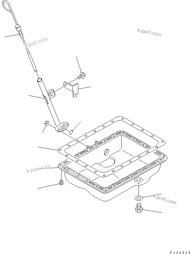 Komatsu parts book diagram for 3D84-1F S/N 13021-UP: OIL PAN
