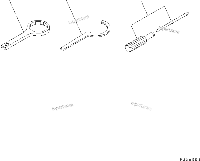 Komatsu parts book diagram for 3D84-1F S/N 13021-UP: TOOL