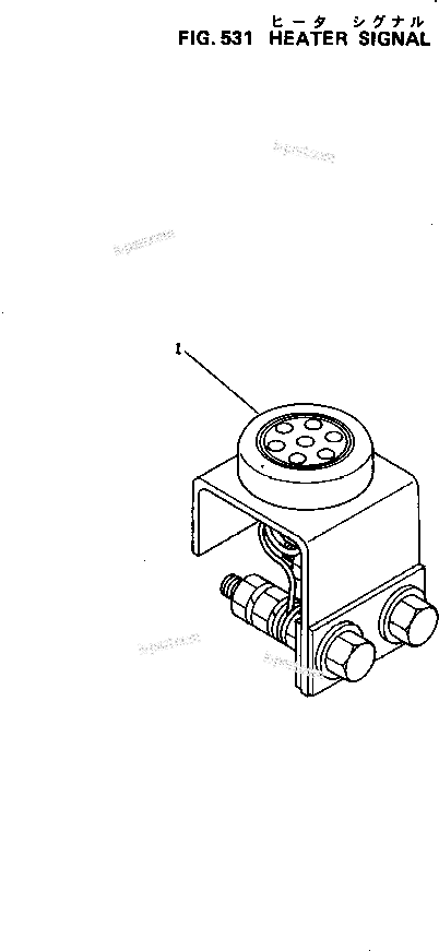 Komatsu parts book diagram for 3D94-2D S/N 11852-UP: HEATER SIGNAL