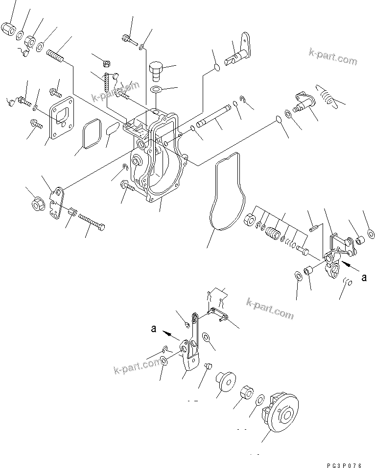 Komatsu parts book diagram for 3D95S-W-1B S/N 10001-UP: GOVERNOR