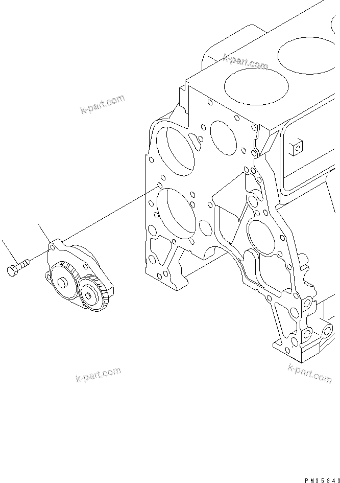 Komatsu parts book diagram for 4D102E-1C-US S/N 26200282-UP: OIL PUMP(#26200282-26274291)
