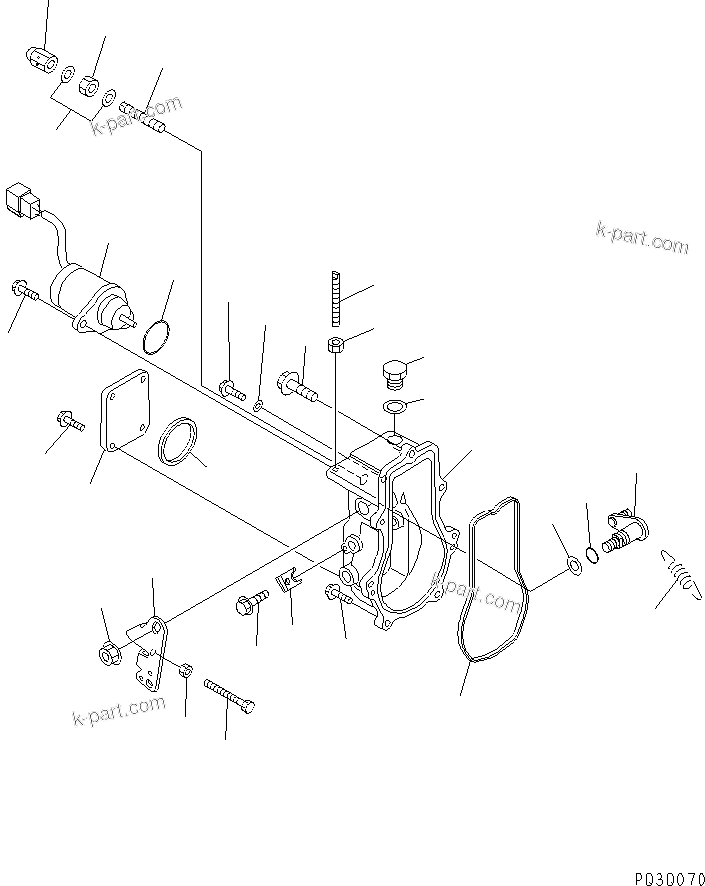 Komatsu parts book diagram for 4D84E-3E S/N 03508-UP: FUEL INJECTION PUMP (GOVERNOR) (1/2) (INNER PARTS)(#06291-12181)
