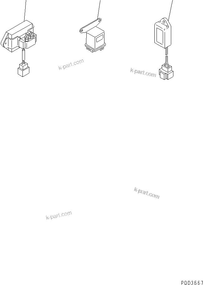 Komatsu parts book diagram for 4D84E-3E S/N 03508-UP: ELECTRICAL PARTS (FORWERDED INDIVIDUALLY PARTS)(#06291-)