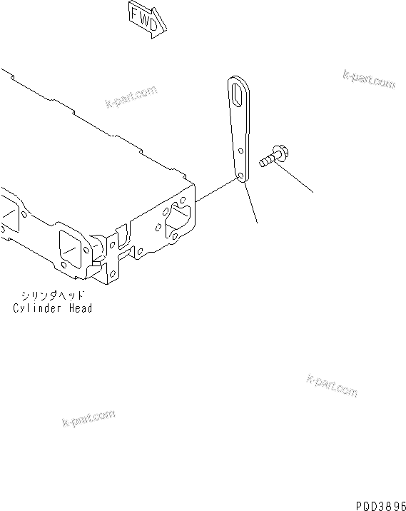 Komatsu parts book diagram for 4D88E-5X-AB S/N 00101-UP: FRONT HANGER