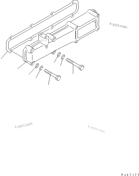 Komatsu parts book diagram for 4D94-2E S/N 10007-UP: AIR INTAKE MANIFOLD