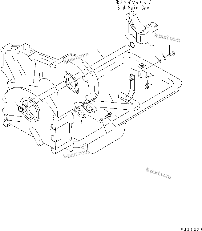 Komatsu parts book diagram for 4D94-2E S/N 10007-UP: LUBRICATING OIL STRAINER