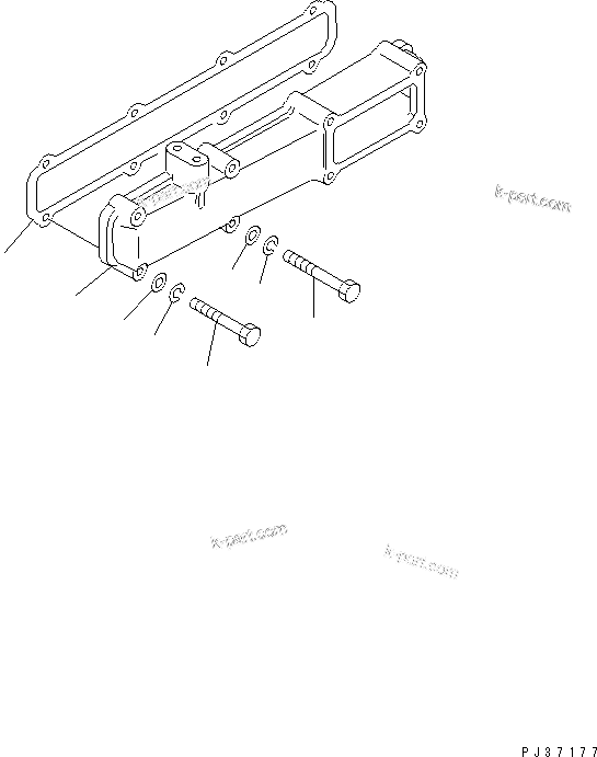 Komatsu parts book diagram for 4D94-2G S/N 10003-UP: AIR INTAKE MANIFOLD