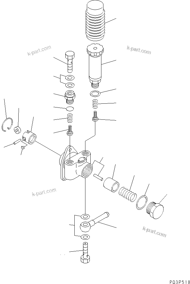 Komatsu parts book diagram for 4D94-2G S/N 10003-UP: FUEL INJECTION PUMP (FEED PUMP) (EXCEPT JAPAN)