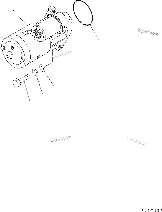 Komatsu parts book diagram for 4D94-2G S/N 10003-UP: STARTING MOTOR AND MOUNTING (3.5KW)
