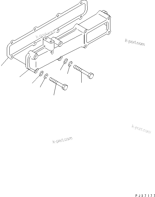 Komatsu parts book diagram for 4D94-2T S/N 33593-UP: AIR INTAKE MANIFOLD
