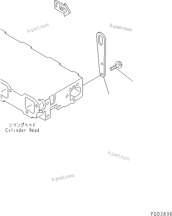 Komatsu parts book diagram for 4D94E-1A S/N 00101-UP: FRONT HANGER(#00101-00237)