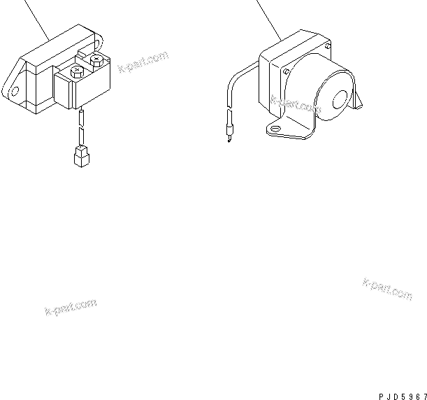 Komatsu parts book diagram for 4D94E-1A S/N 00101-UP: ELECTRICAL PARTS (FORWERDED INDIVIDUALLY PARTS)