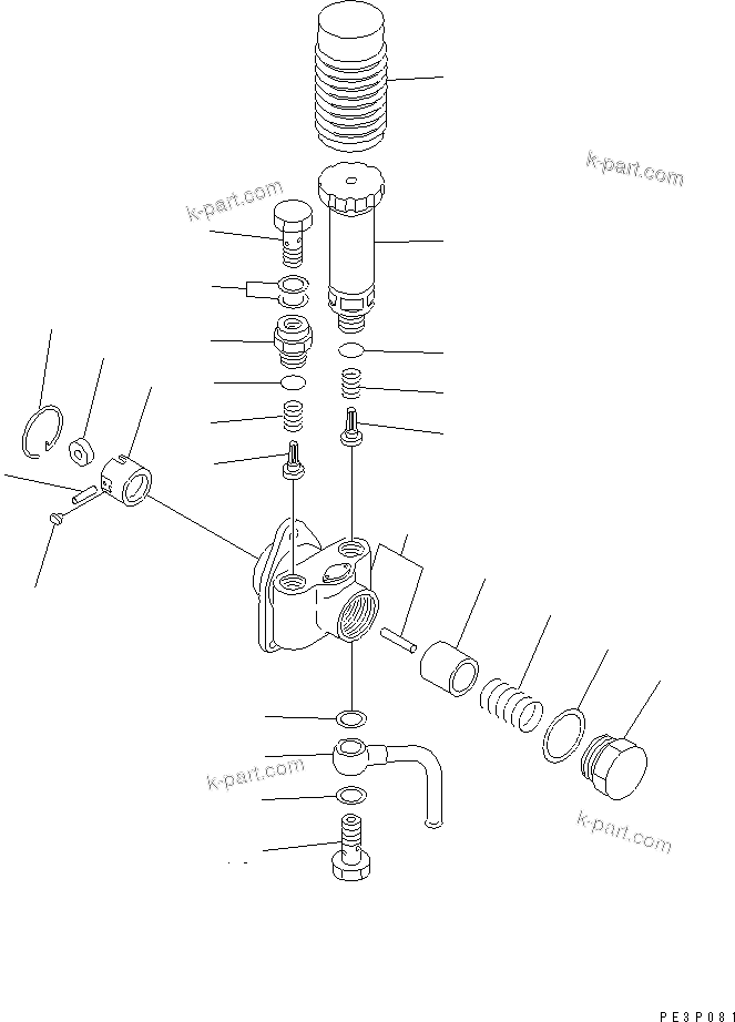 Komatsu parts book diagram for 4D95L-1BB S/N 49965-UP: FUEL INJECTION PUMP (FEED PUMP)