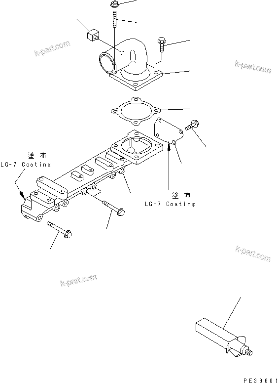 Komatsu parts book diagram for 4D95L-1GG S/N 131803-UP: AIR INTAKE