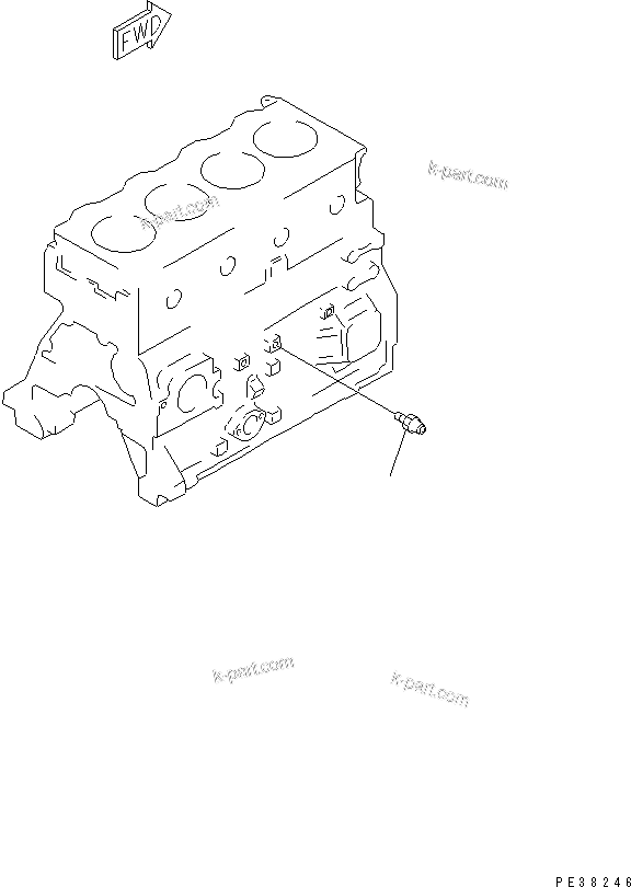 Komatsu parts book diagram for 4D95L-1GG S/N 131803-UP: OIL PRESSURE SWITCH