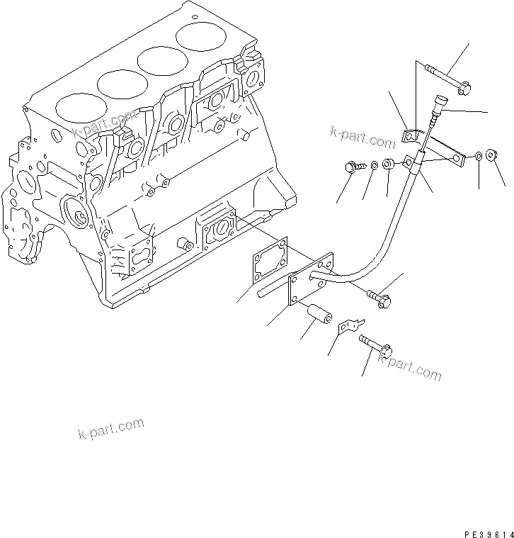 Komatsu parts book diagram for 4D95L-1GG S/N 131803-UP: OIL LEVEL GAUGE