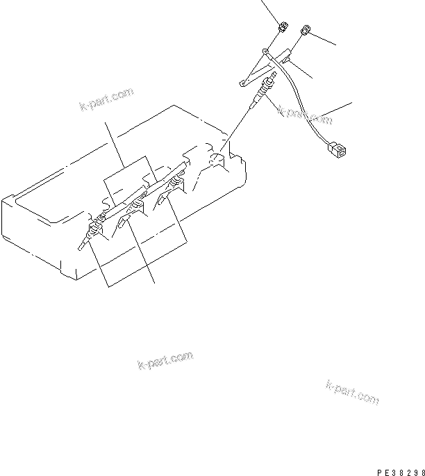 Komatsu parts book diagram for 4D95L-1GG S/N 131803-UP: GLOW PLUG