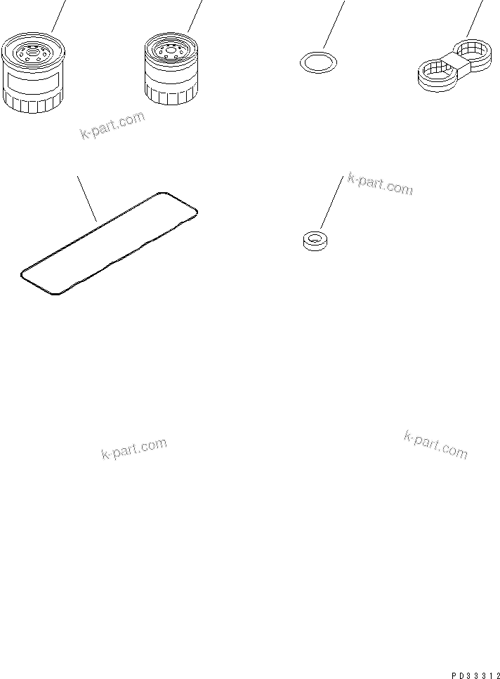Komatsu parts book diagram for 4D95L-1GG S/N 131803-UP: SPARE PARTS (FOR 25A ALTERNATOR) (WITH CAR COOLER)