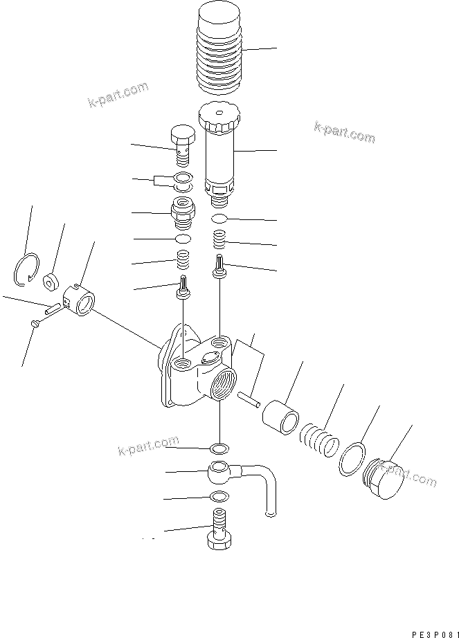 Komatsu parts book diagram for 4D95L-1G S/N 16084-UP: FUEL INJECTION PUMP (FEED PUMP)(#16084-102467)