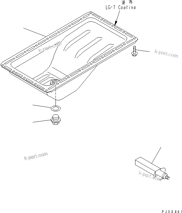 Komatsu parts book diagram for 4D95L-1G S/N 16084-UP: OIL PAN