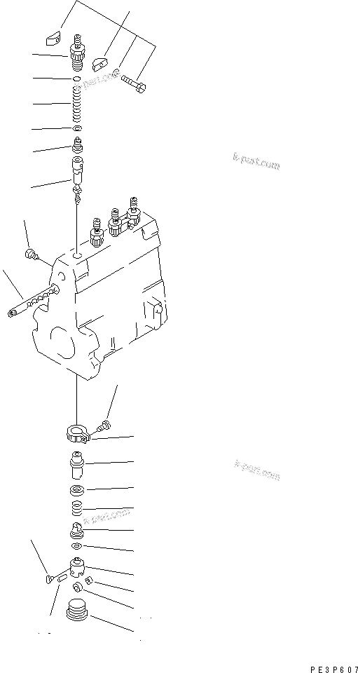 Komatsu parts book diagram for 4D95L-1G S/N 16084-UP: FUEL INJECTION PUMP (PUMP) (2/2)(#16084-102467)