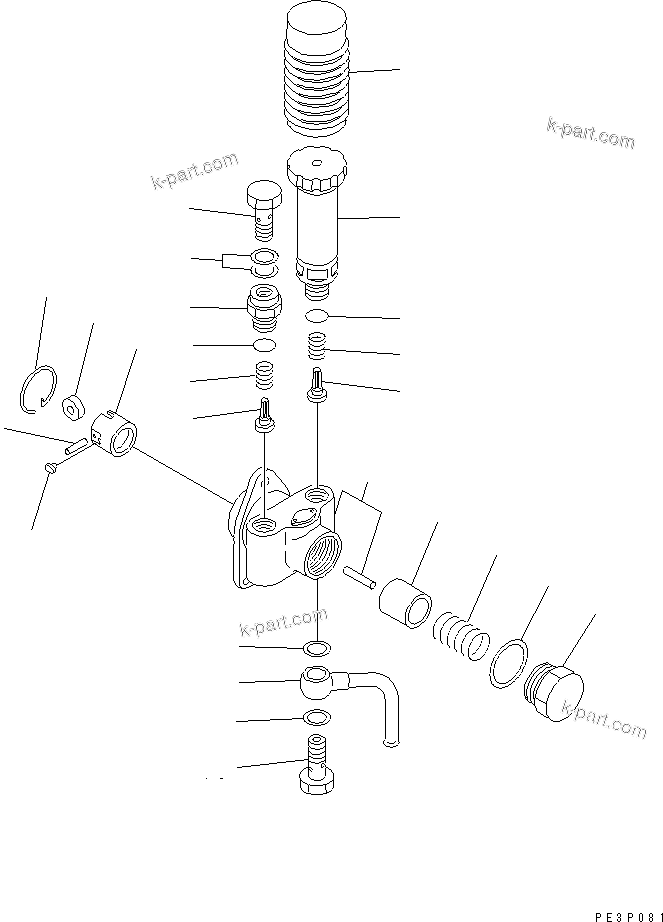 Komatsu parts book diagram for 4D95L-1G S/N 16084-UP: FUEL INJECTION PUMP (FEED PUMP)(#16084-102467)