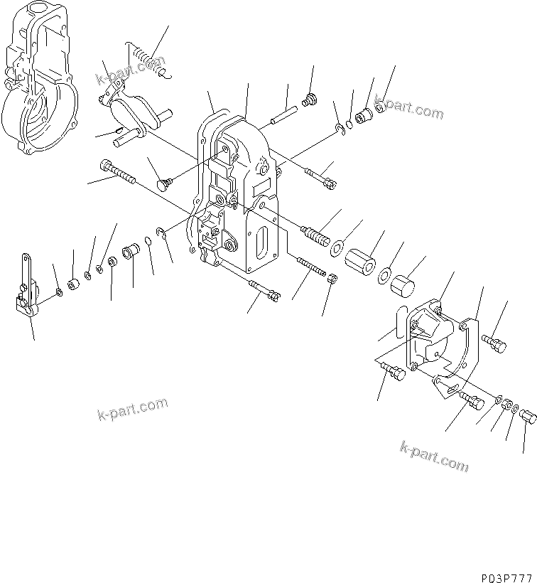 Komatsu parts book diagram for 4D95S-W-1F-P S/N 23318-UP: FUEL INJECTION PUMP (GOVERNOR) (2/2)