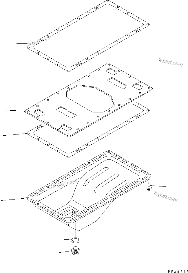 Komatsu parts book diagram for 4D95S-W-1F-Q S/N 23318-UP: OIL PAN(#74639-)