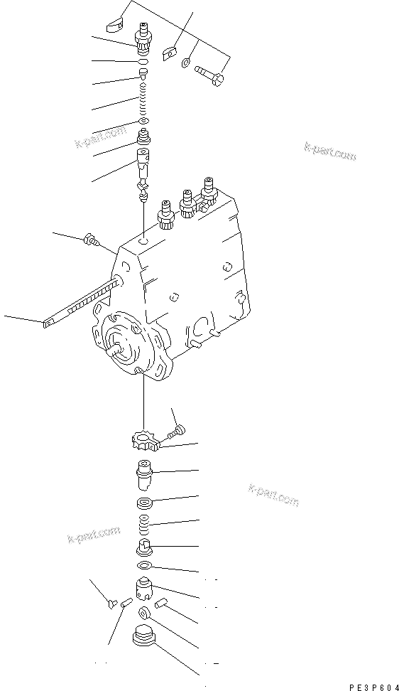 Komatsu parts book diagram for 4D95S-W-1F-Q S/N 23318-UP: FUEL INJECTION PUMP (PUMP) (2/2)