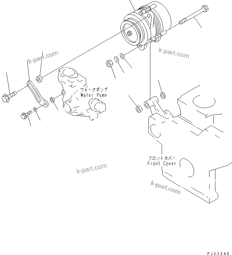 Komatsu parts book diagram for 4D95S-W-1F-Q S/N 23318-UP: ALTERNATOR AND MOUNTING (25A)