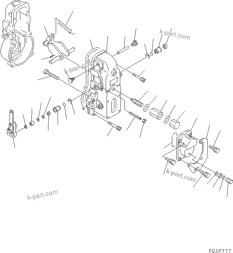 Komatsu parts book diagram for 4D95S-W-1G-S S/N 23318-UP: FUEL INJECTION PUMP (GOVERNOR) (2/2)