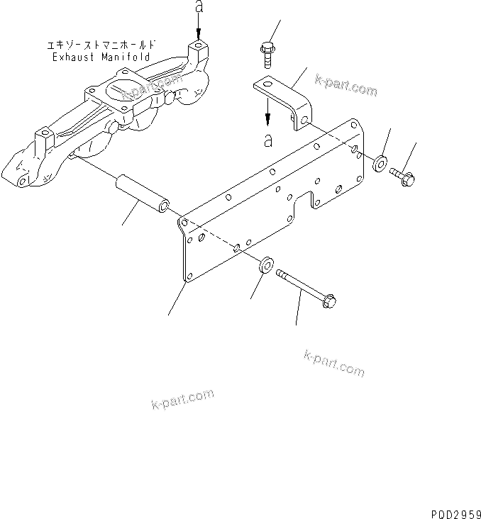 Komatsu parts book diagram for 4D95S-1J-T S/N 124813-UP: HEAT SHIELD(#136990-)