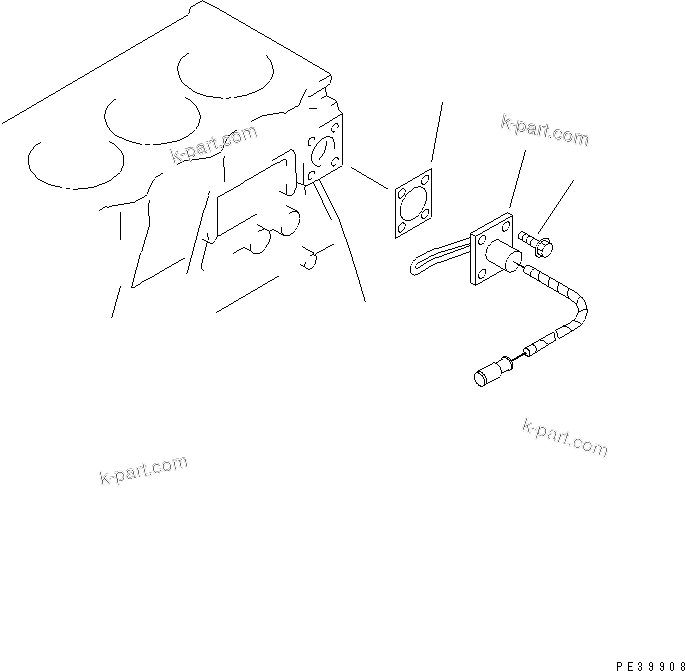 Komatsu parts book diagram for 4D95S-1J-T S/N 124813-UP: BLOCK HEATER (COLD TERRAIN SPEC.)