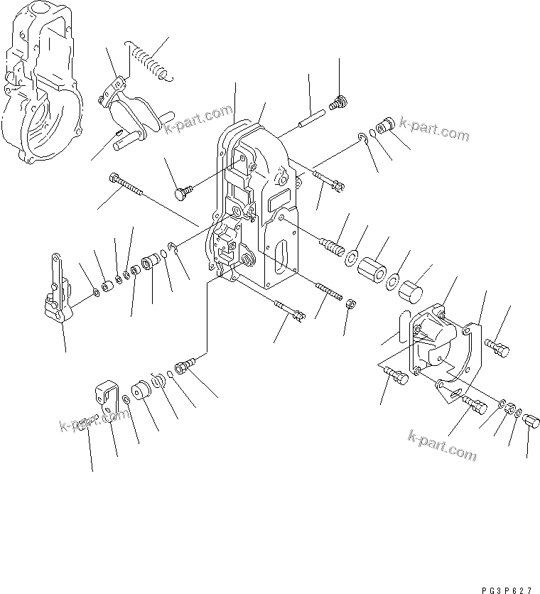 Komatsu parts book diagram for 4D95S-1J-T S/N 124813-UP: FUEL INJECTION PUMP (GOVERNOR) (2/2) (INNER PARTS)(#136990-)