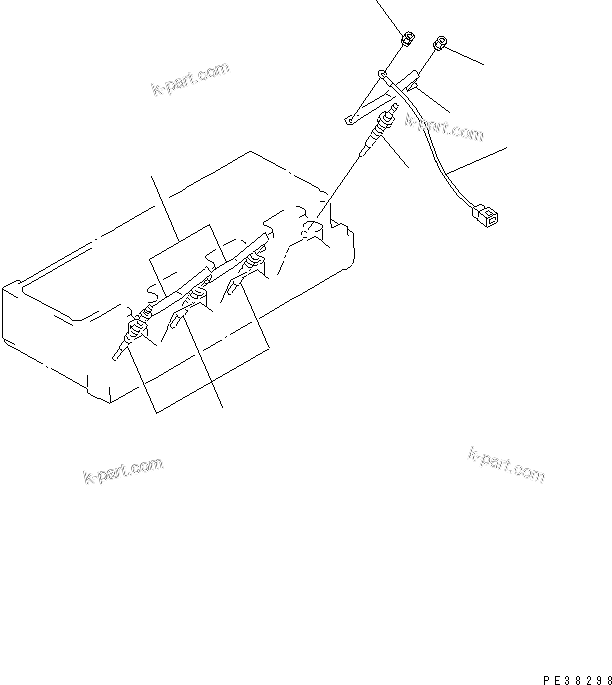 Komatsu parts book diagram for 4D95S-1J-T S/N 124813-UP: GLOW PLUG
