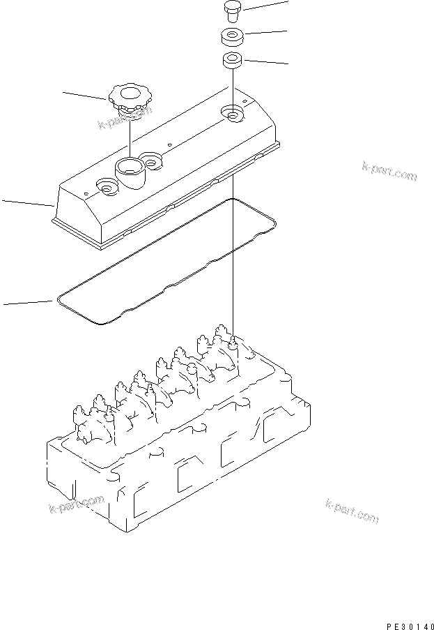 Komatsu parts book diagram for 4D95S-W-1E S/N 17743-UP: 