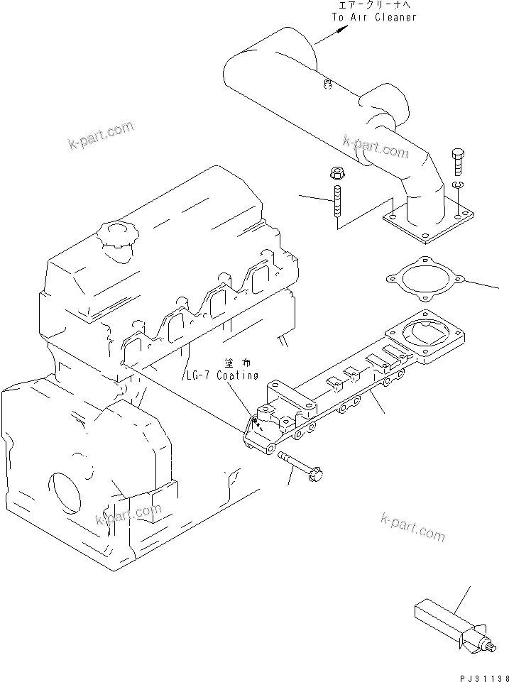 Komatsu parts book diagram for 4D95S-W-1E S/N 17743-UP: 