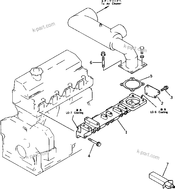 Komatsu parts book diagram for 4D95S-W-1E S/N 17743-UP: 