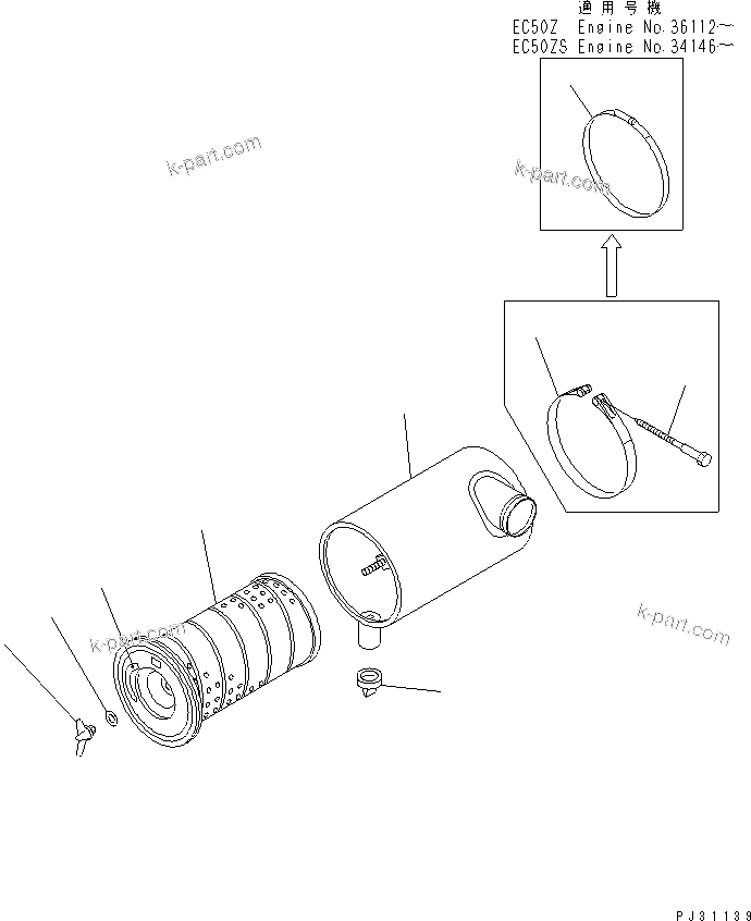 Komatsu parts book diagram for 4D95S-W-1E S/N 17743-UP: 