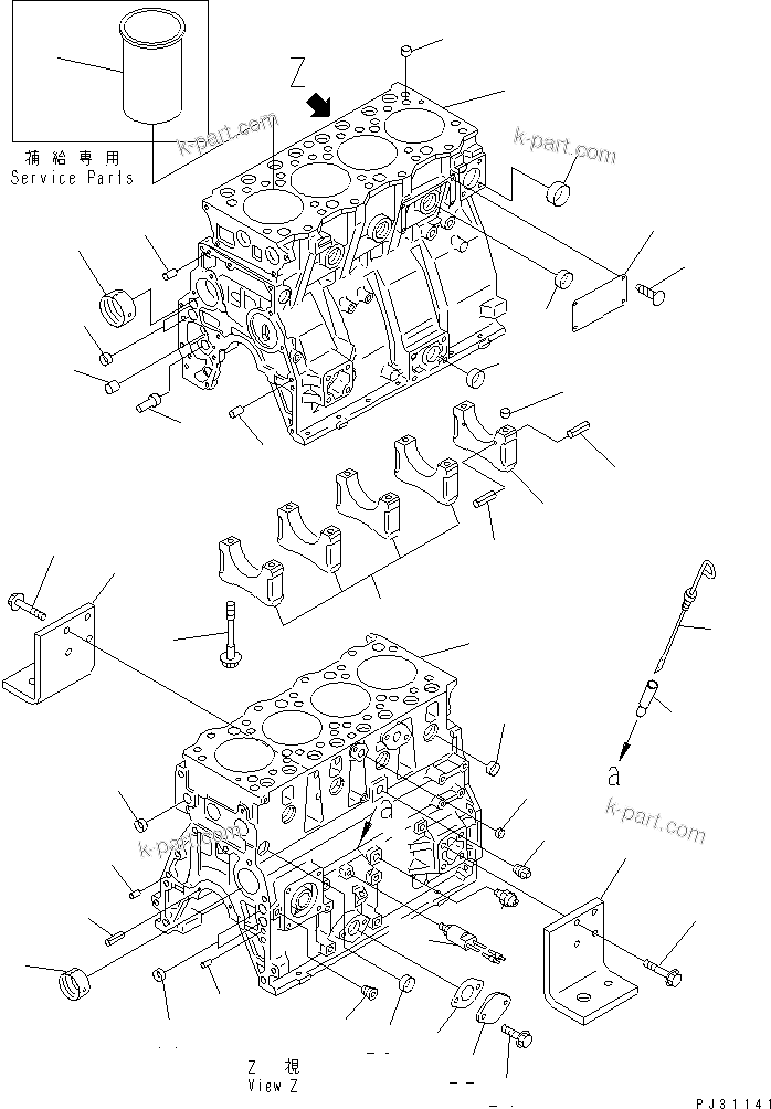 Komatsu parts book diagram for 4D95S-W-1E S/N 17743-UP: 