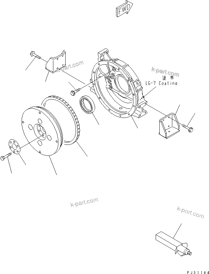 Komatsu parts book diagram for 4D95S-W-1E S/N 17743-UP: 