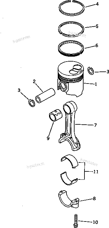 Komatsu parts book diagram for 4D95S-W-1E S/N 17743-UP: 