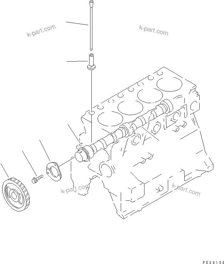 Komatsu parts book diagram for 4D95S-W-1E S/N 17743-UP: 