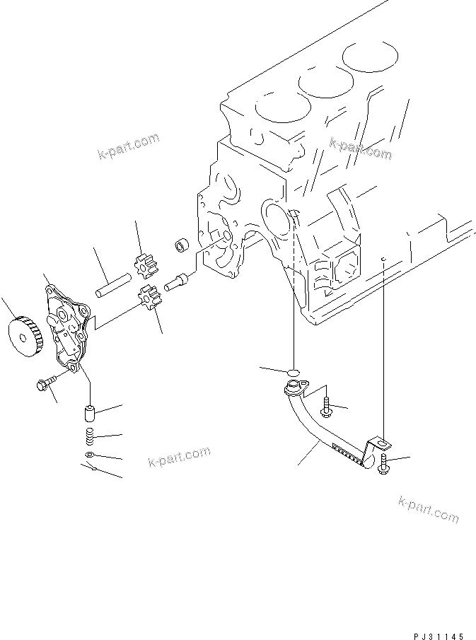Komatsu parts book diagram for 4D95S-W-1E S/N 17743-UP: 