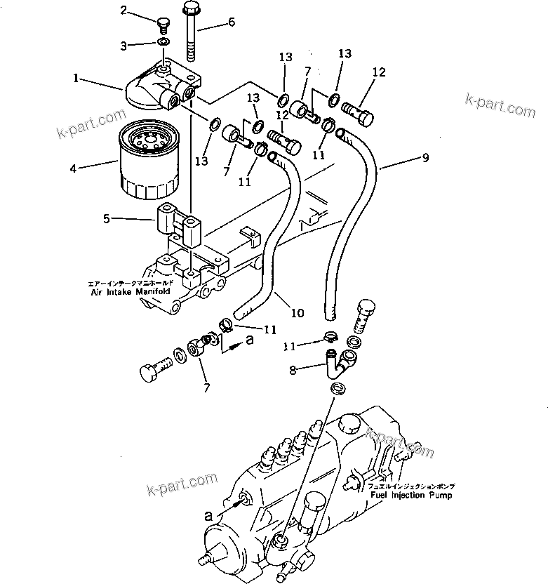 Komatsu parts book diagram for 4D95S-W-1E S/N 17743-UP: 