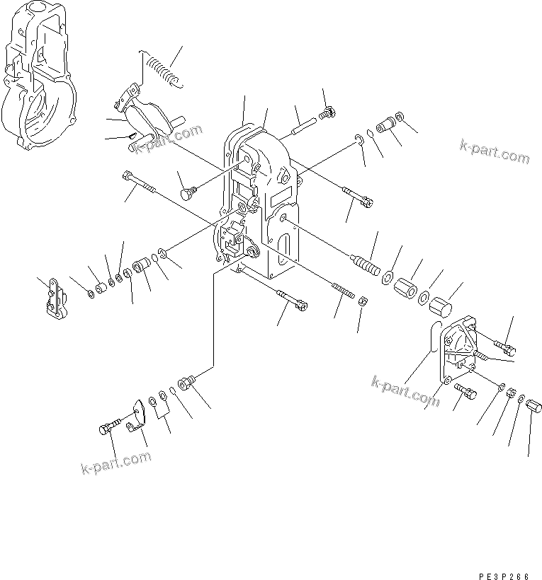 Komatsu parts book diagram for 4D95S-W-1E S/N 17743-UP: 