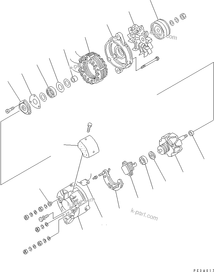 Komatsu parts book diagram for 4D95S-W-1E S/N 17743-UP: 