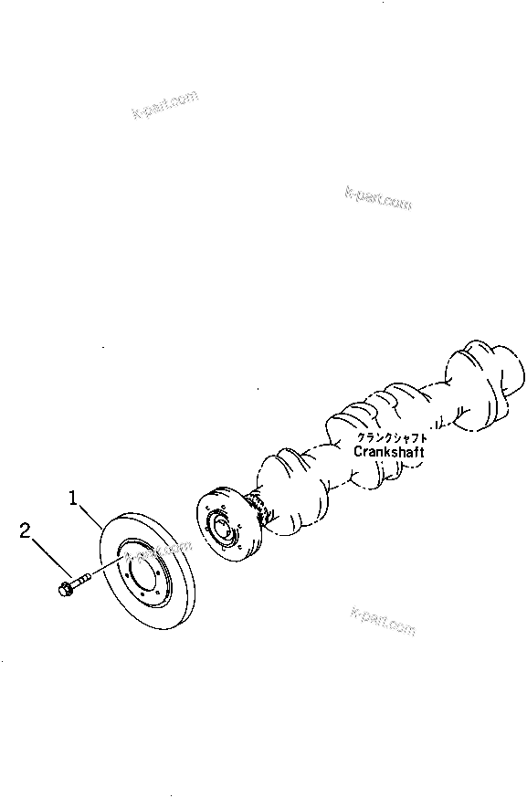 Komatsu parts book diagram for 6D95L-1AC-E S/N 96999-UP: DAMPER