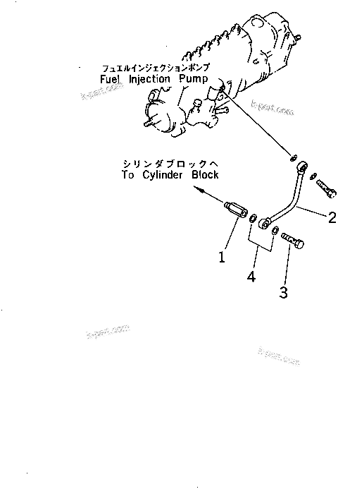 Komatsu parts book diagram for 6D95L-1AC-E S/N 96999-UP: FUEL INJECTION PUMP LUBRICATOR